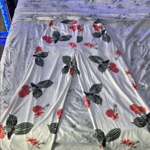 Floral Wide-Leg Pants